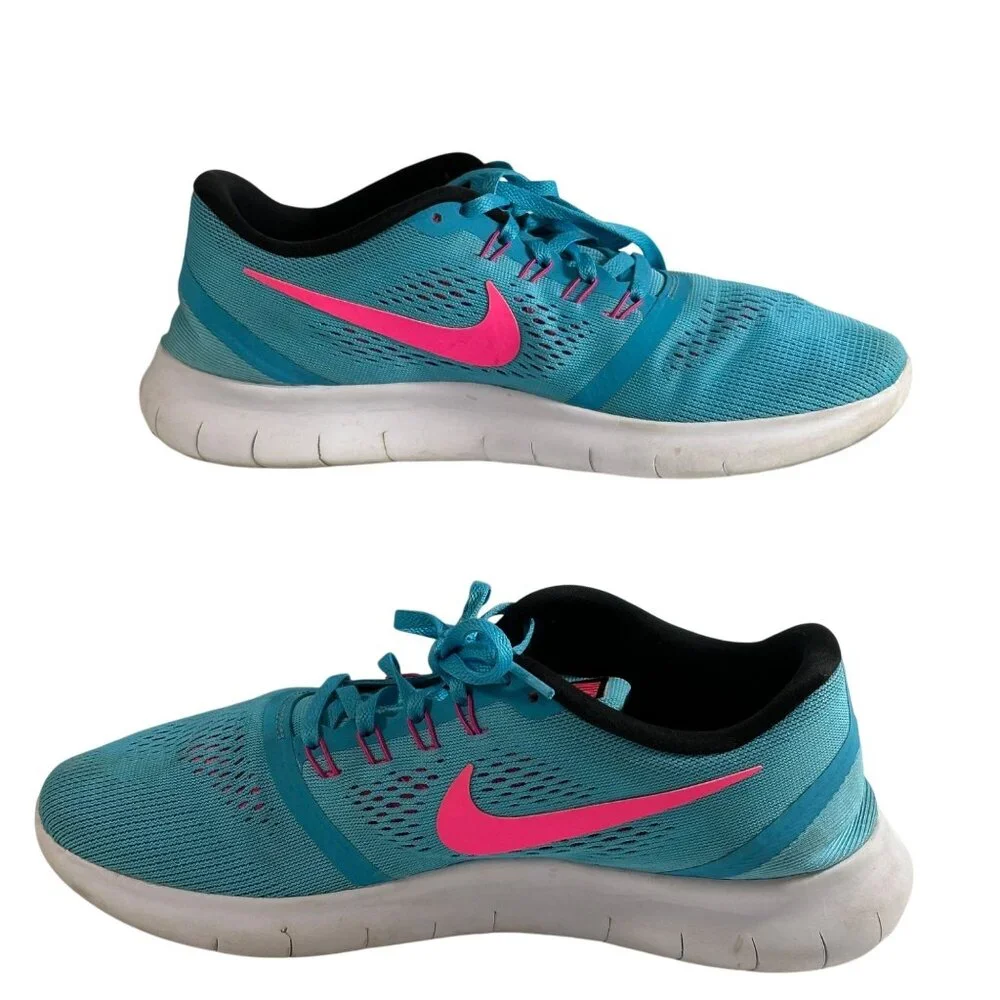 Nike Free RN Women's Size 9.5 Running Shoes Fire Pink 831509-401 Athleisure - Picture 2 of 10